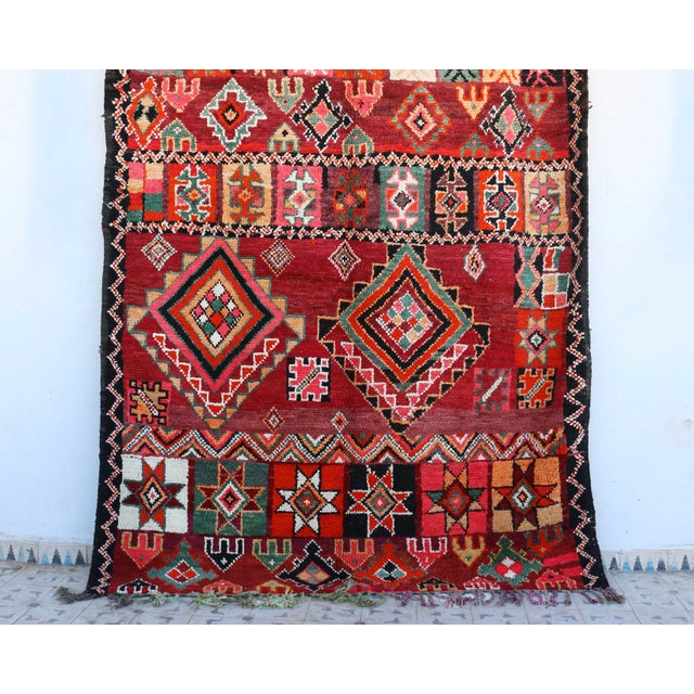 Vintage Boujaad Moroccan Berber Rug 6'10" x 9'1" Chairish