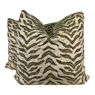 Jane Churchill "Tibor" in Natural 22" Pillows-a Pair For Sale