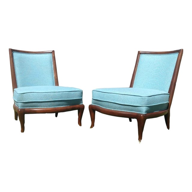 Mid-Century Style Slipper Lounge Chairs - A Pair For Sale