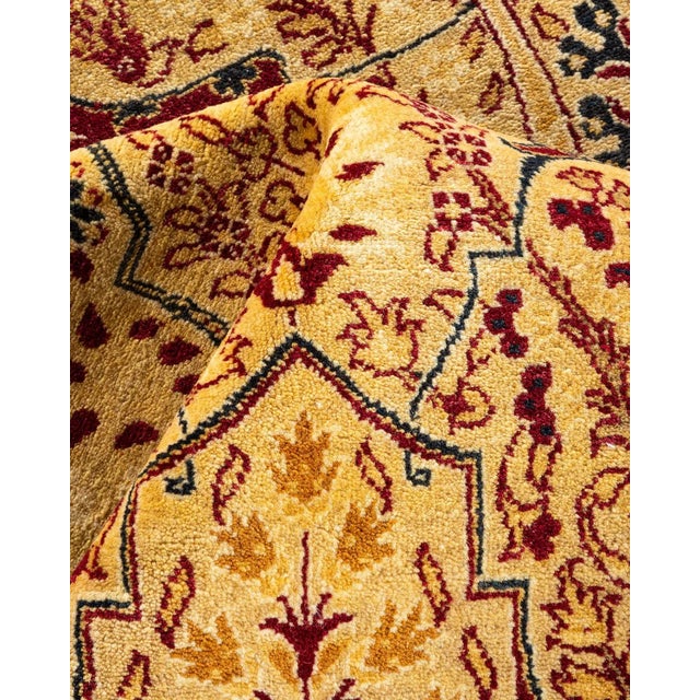 Textile Mogul, One-of-a-Kind Hand-Knotted Area Rug in Ivory, 9' 1" x 12' 10" For Sale - Image 7 of 8