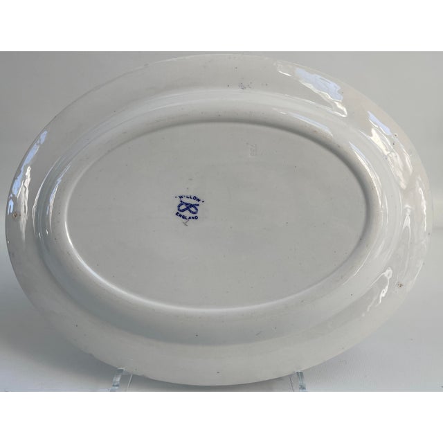 Mixed 1920s English Blue Willow Oval Serving Platters - Set of 2 For Sale - Image 11 of 11