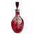 1930s Bohemian 10" Ruby Red Decanter Victorian Sterling Silver Overlay For Sale