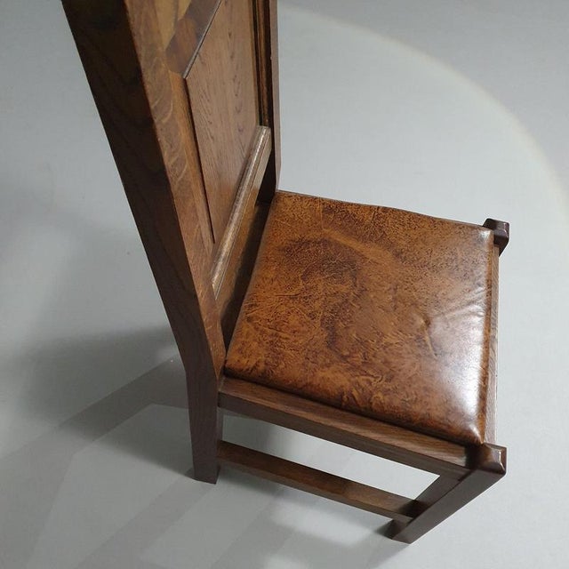 Mid-Century Brutalist Oak Chairs, Set of 6 For Sale - Image 10 of 18