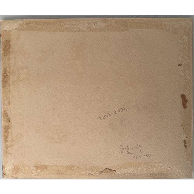 Frederick Davis, Landscape, 1877, Watercolor For Sale - Image 7 of 9