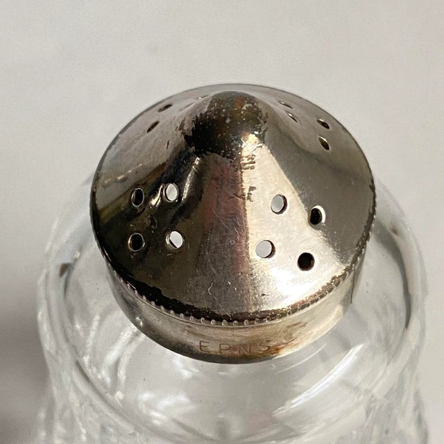 Vintage Waterford Crystal Silver Plated Salt and Pepper Shakers a Pair For Sale - Image 9 of 10