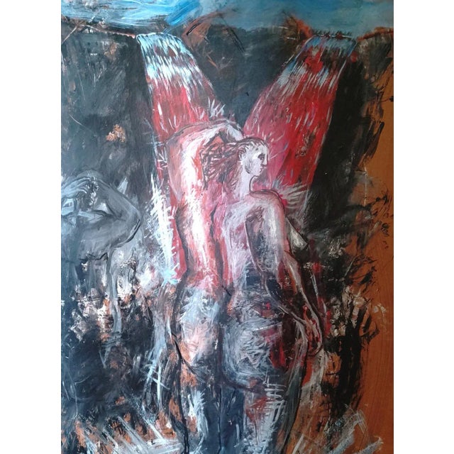 Frédéric Rusconi, The Bathers' Fountain, 1994, Oil Painting For Sale - Image 3 of 6