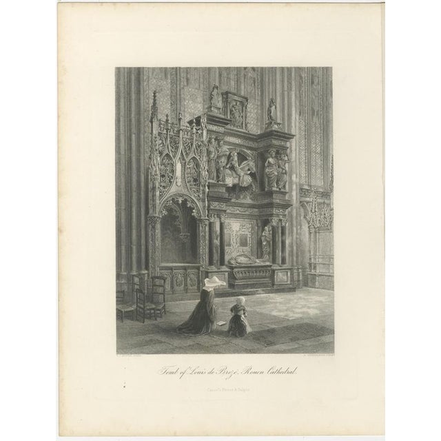 After Hodson, Tomb of Louis De Brézé, Rouen, 1877, Engraving For Sale - Image 3 of 9