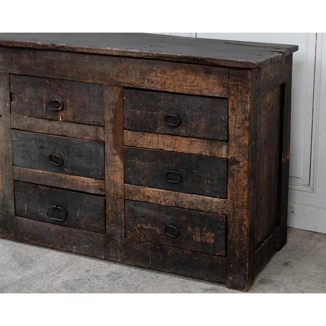 19th Century Primitive Chest of Drawers in Oak For Sale - Image 9 of 16