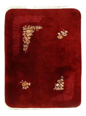 Early 20th Century Art Deco Hand Knotted Chinese Rug