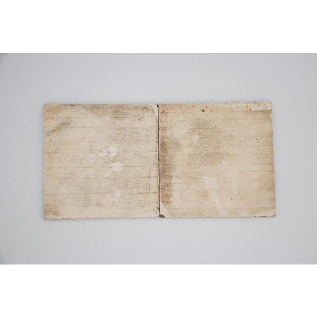 1900s Fleur De Lis Antique Set of Two Large Tiles, Portuguese For Sale - Image 12 of 12