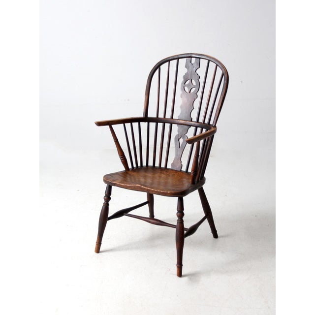 Antique English Windsor Arm Chair For Sale - Image 11 of 14