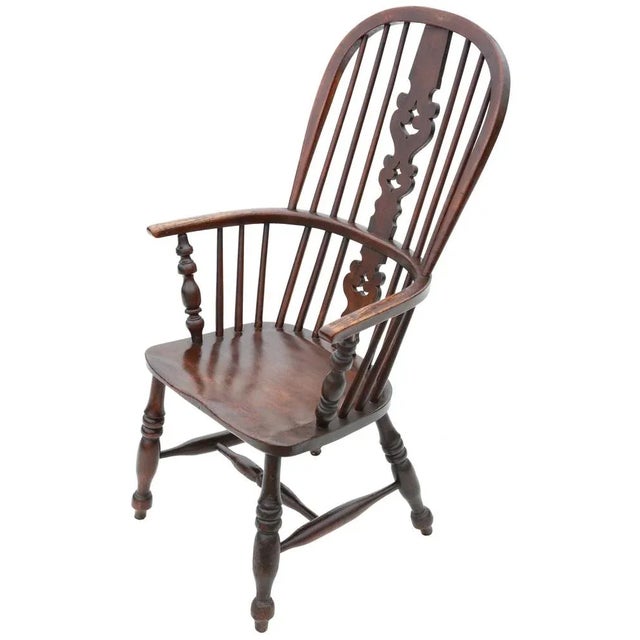 Antique Ash and Elm Windsor Armchair, 19th Century For Sale - Image 5 of 5