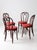 Wood Vintage Mid-Century ZPM Radomsko Bentwood Dining Chairs Set of 4 With Red Seats For Sale - Image 7 of 18