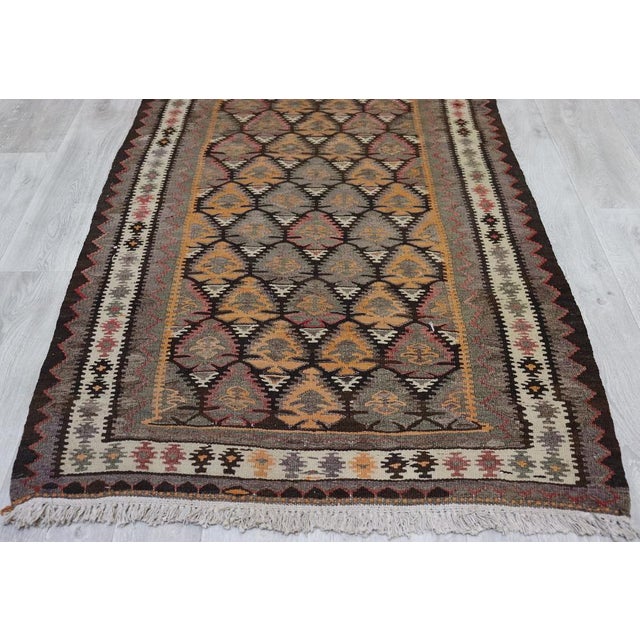 Textile Caucasian Kilim Rug, 1920s For Sale - Image 7 of 15