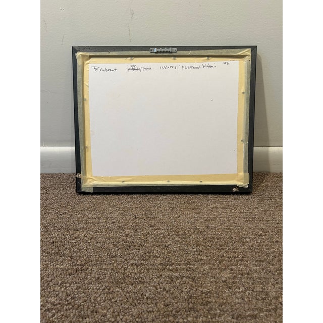 Elephant Wisdom Mixed Media by Ellen Reinkraut, Framed For Sale - Image 4 of 6