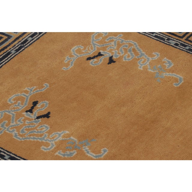 2010s Rug & Kilim’s Chinese Art Deco Inspired Rug, Brown With Greek Key Border For Sale - Image 5 of 7
