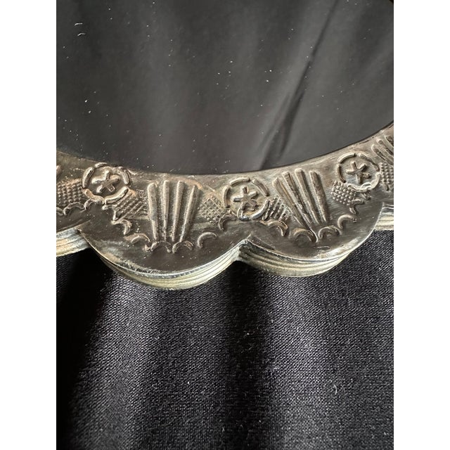 Silver 19th C Ottoman Silver Oval Wedding Mirror Decor For Sale - Image 8 of 18