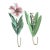 Vintage Painted Tole Flower Wall Hooks, a Pair For Sale