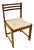 Vintage Brown Wooden Chair with Woven Straw Seat For Sale