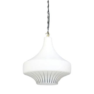 Mid-Century Opaline Pendant Light, 1950s For Sale