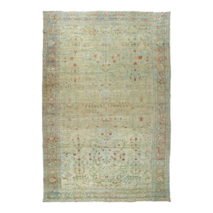 Zabihi Collection Oversize Pale Persian Antique Rug