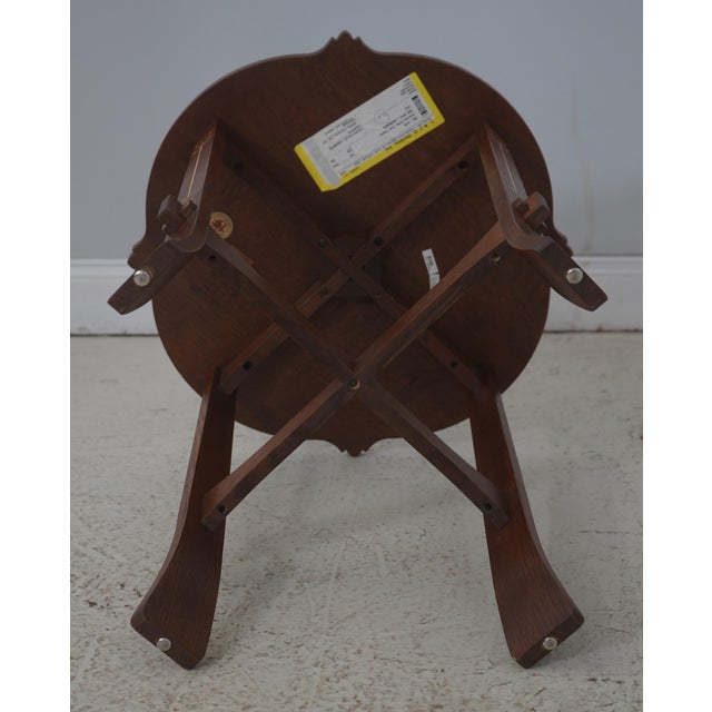 Stickley Harvey Ellis Inlaid Oak Tea Table For Sale - Image 13 of 14