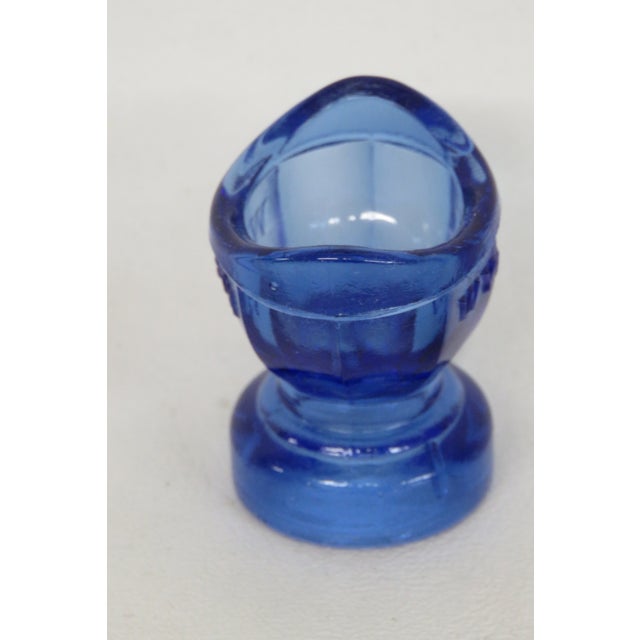 1950s Wyeth Pharmaceutical Blue Glass Eye Wash Cup by Maryland Glass Corp 4528b For Sale - Image 4 of 12