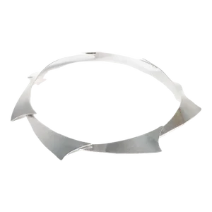 Vintage Modernist Sterling Silver Collar Necklace by Noble Smith