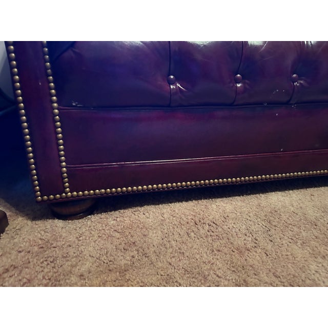 Vintage Chesterfield Style Leather Sofa by Hancock and Moore For Sale - Image 11 of 16