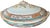 Staffordshire 19th Century Edge, Malkin & Co. Staffordishire Hand Painted Turquoise and Brown Porcelain Tureens With Gold Gilding - a Pair For Sale - Image 4 of 14