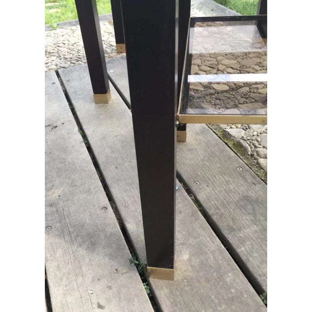 Blackened Wood Sofa End Tables, Mid-20th Century, Set of 2 For Sale - Image 5 of 13