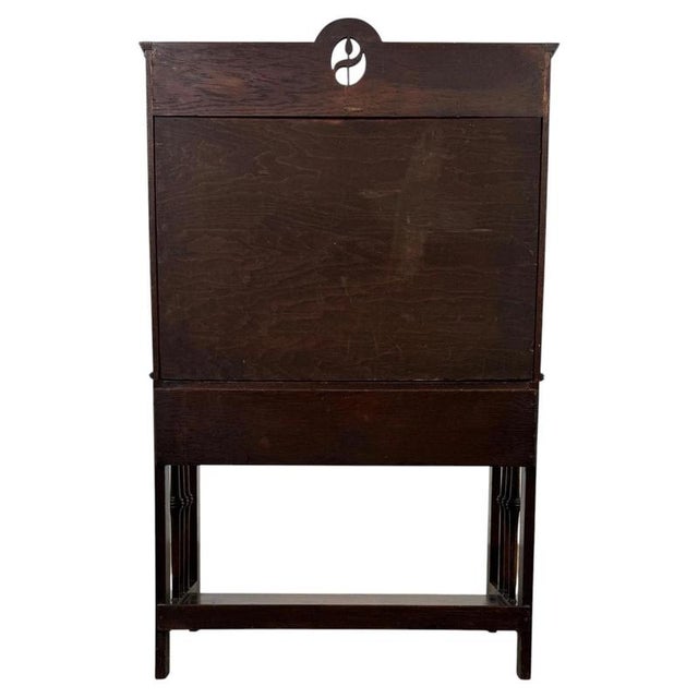 20th Century English Oak Bureau with Fitted Interior For Sale - Image 10 of 14