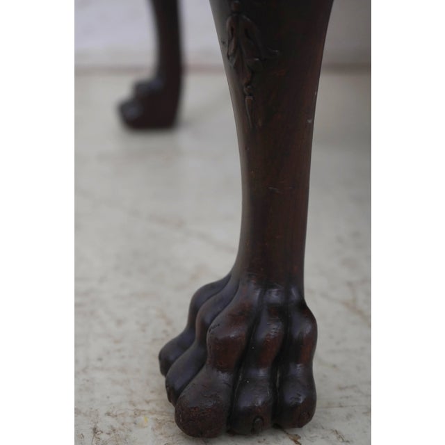 Vintage Upholstered Georgian Style Rolled Arm 6 Leg Loveseat For Sale - Image 4 of 18