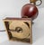 Mid-Century Decorative Toleware Tole Style Painted Red and Gold Table Lamp For Sale - Image 13 of 13