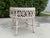 Late 20th Century Vintage Whitewashed Rattan Petite Center Table With Thick Glass Top For Sale - Image 5 of 10