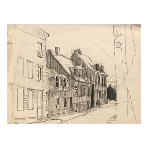 1939 Norman Kent Quebec Streetscene