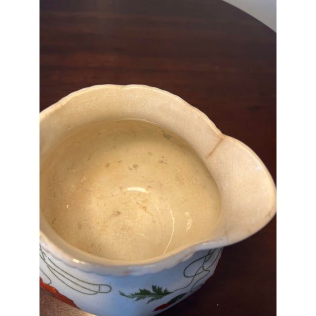 Ruby Red Antique Crown Pottery Pitcher For Sale - Image 8 of 10