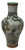 Chinese Gray Crackle 3 Rams Round Porcelain Vase For Sale