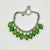 American 1980s Vintage Southwestern Navajo Americana Carico Lake Sterling & Green Turquoise Beaded Bracelet - 7" For Sale - Image 3 of 12