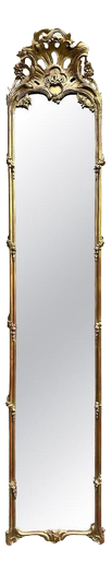 Tall Antique French Gilt Mirror, 1890