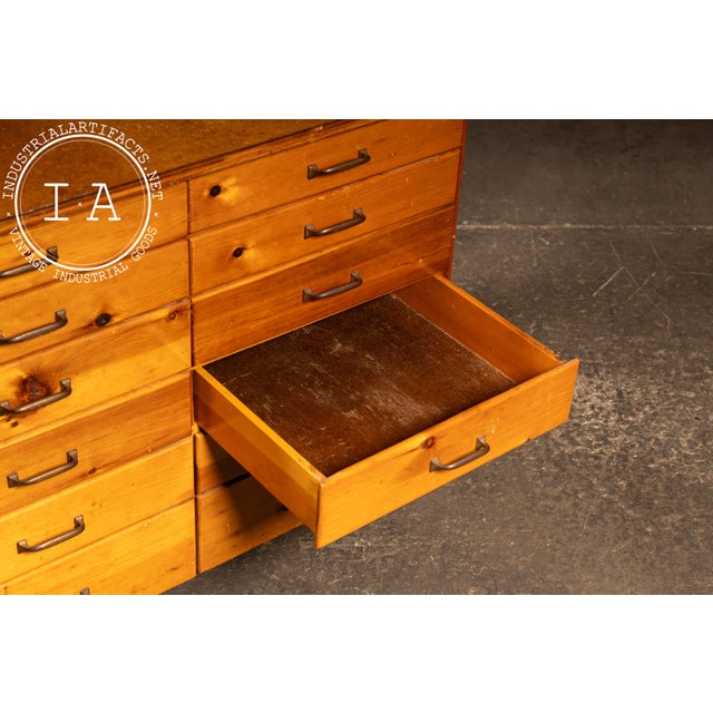 Mid-Century 12-Drawer Drafting & Parts Cabinet For Sale - Image 13 of 14