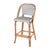 Coastal Lila Rattan 28 in. Seat Height Bar Stool with Back and Footrest, Black For Sale - Image 3 of 9
