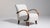 20th Century Czech Republic Warm Ivory Boucle Bentwood-Arm Lounge Chair For Sale - Image 9 of 11