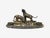 Early 20th Century Art Deco, Inkwell Desk Set, Pen Holder, Marble, Bronze Panthers, 1920s For Sale - Image 5 of 13