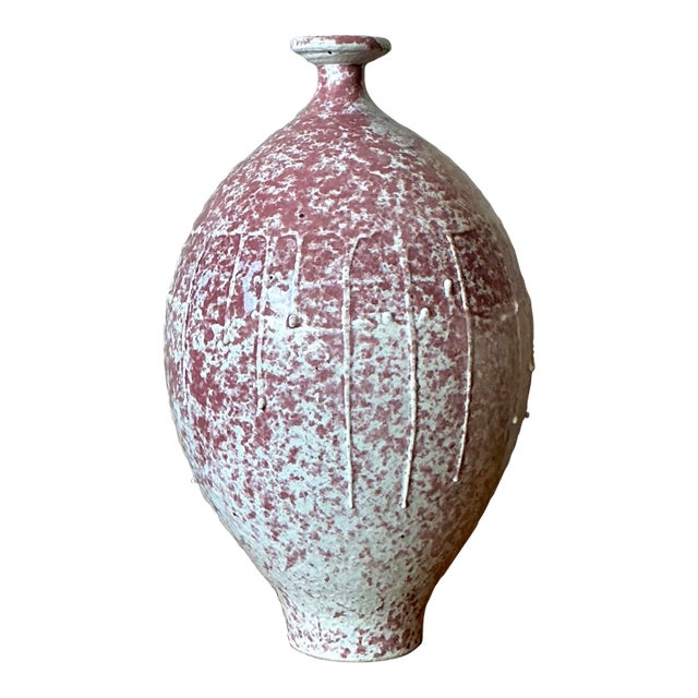 Vintage Boho Studio Pottery Vase For Sale