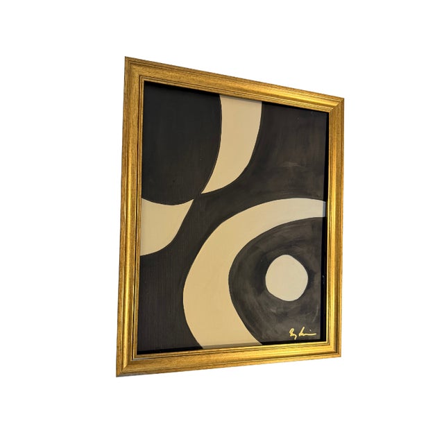 Mid-Century Modern Contemporary Abstract Expressionist Painting by Bryan Boomershine Framed For Sale - Image 3 of 7