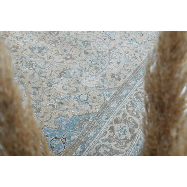 1970s Vintage Persian Handmade Wool Cotton Brow Area Rug For Sale - Image 11 of 11