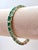 Modern 24 Carat Natural Emerald Tennis Bracelet, 14 Karat Yellow Gold, 17.5gm, 7 Inch For Sale - Image 3 of 8