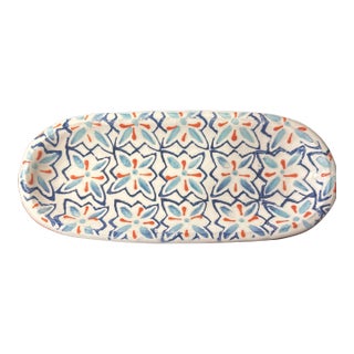 Vintage Southern Living Ceramic Serving Tray Handcrafted in Portugal For Sale