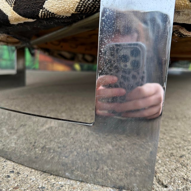 Mid-Century Modern Chrome Sofa by Flair in the Style of Milo Baughman For Sale - Image 11 of 12